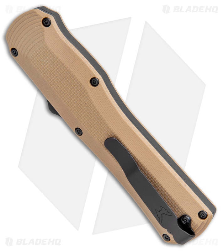 Benchmade Autocrat D/A OTF Automatic Knife Tan G-10 (3.71" Black) 3400BK-2