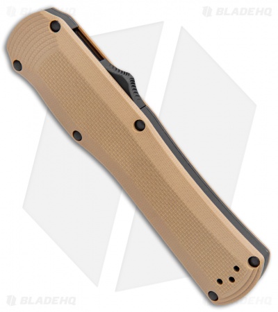 Benchmade Autocrat D/A OTF Automatic Knife Tan G-10 (3.71" Black) 3400BK-2