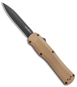 Benchmade Autocrat D/A OTF Automatic Knife Tan G-10 (3.71" Black) 3400BK-2