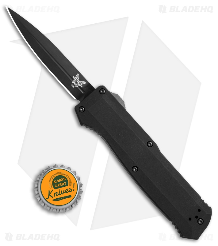 Benchmade 4700DLC Precipice D/A OTF Automatic Knife (3.4" Black DLC)