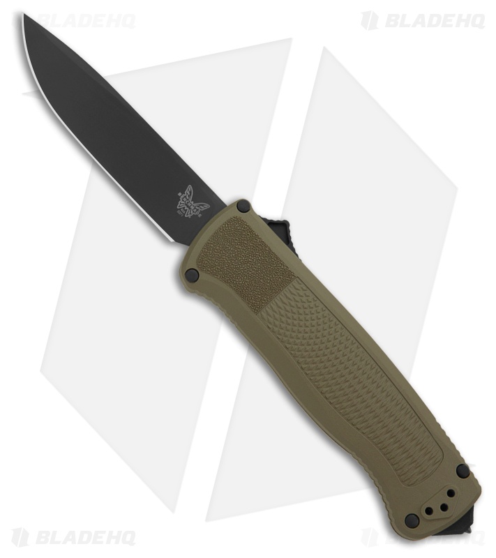 Benchmade Shootout Drop Point D/A Auto OTF Knife Green (3.5" Black) 5371BK-01