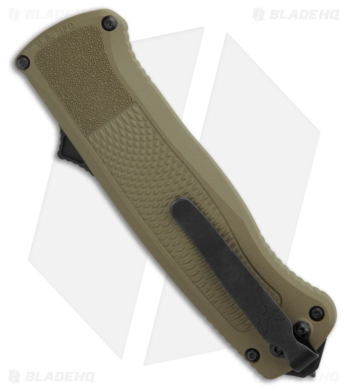Benchmade Shootout Drop Point D/A Auto OTF Knife Green (3.5" Black) 5371BK-01