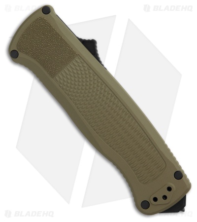 Benchmade Shootout Drop Point D/A Auto OTF Knife Green (3.5" Black) 5371BK-01