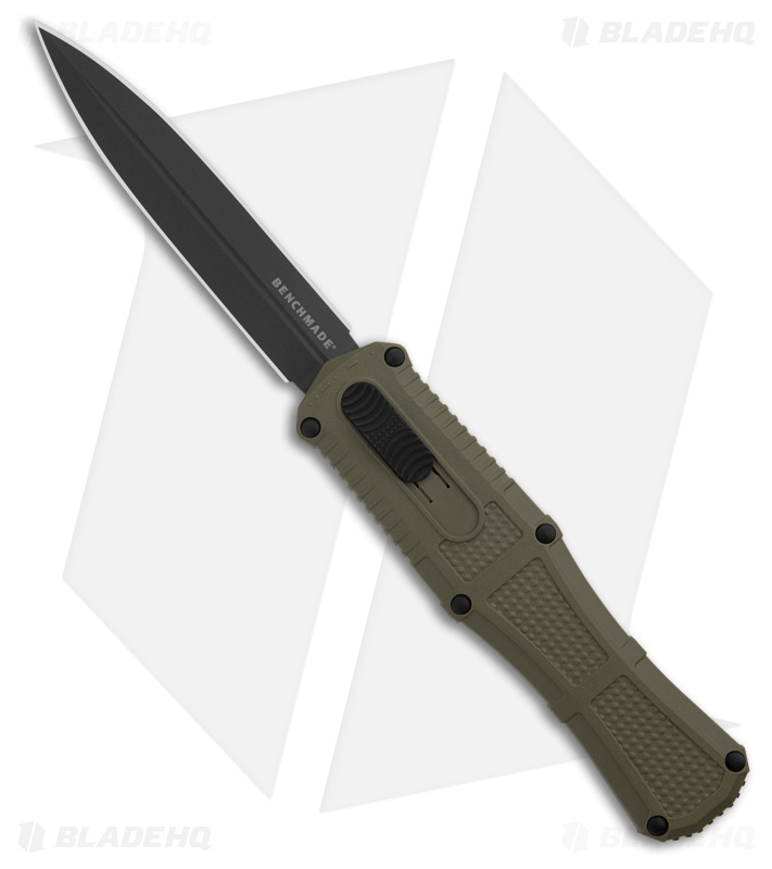 Benchmade Claymore OTF D/A Auto Knife Green Grivory (3.9" Gray) 3370GY-1