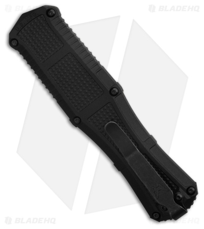 Benchmade Claymore OTF D/A Auto Knife Black Grivory (3.9" Gray Serr) 3370SGY