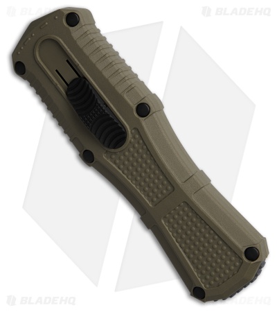 Benchmade Mini Claymore OTF D/A Auto Knife Green Grivory (3.2" Gray) 3375GY-1