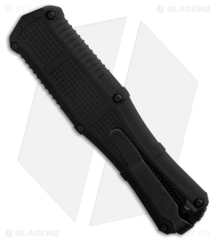 Benchmade Claymore D/A OTF Auto Knife Black Grivory + Gray