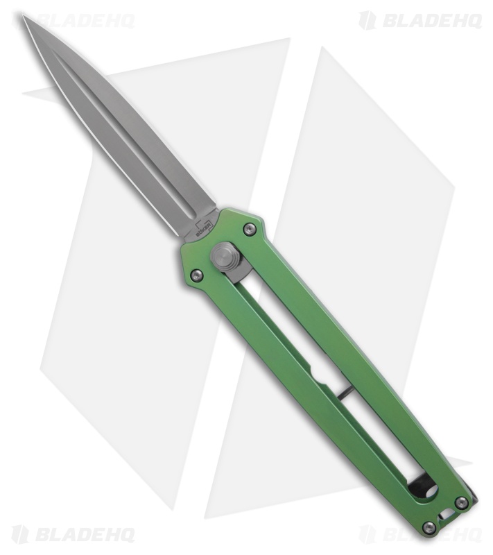 Boker Plus Slike Exclusive Manual OTF Knife Green Titanium (2.9" Satin)