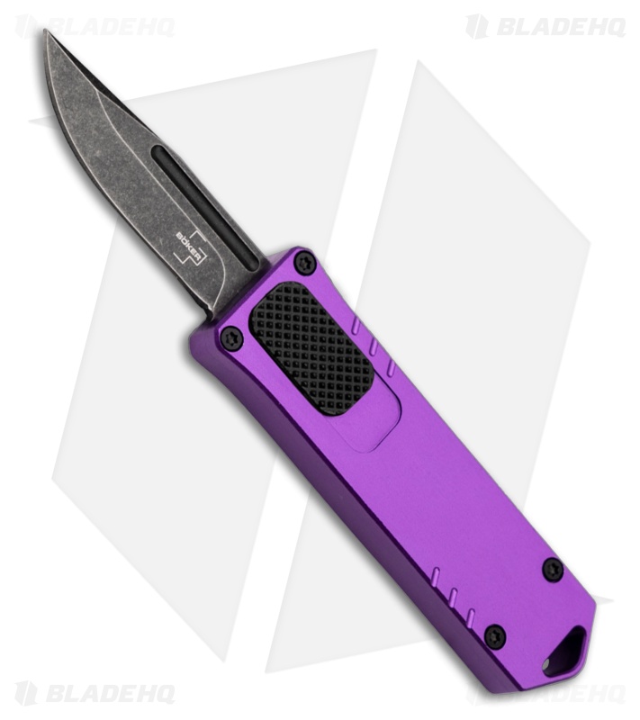 Boker Plus USB OTF 2.0 Automatic Knife Purple Aluminum (1.77" Black)