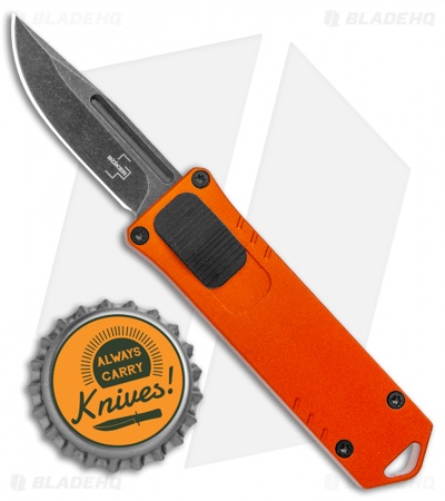 Boker Plus USB OTF Automatic Knife Orange Aluminum (1.7" Black SW)