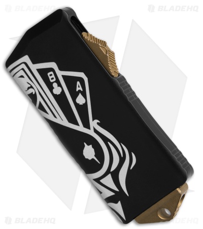 Microtech Exocet Tanto CA Legal OTF Auto Knife Dead Mans Hand (1.9" Bronze Apoc)