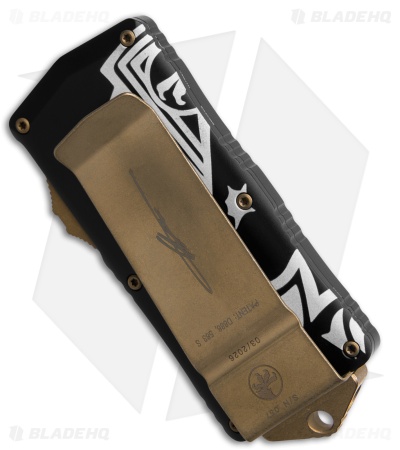 Microtech Exocet Tanto CA Legal OTF Auto Knife Dead Mans Hand (1.9" Bronze Apoc)