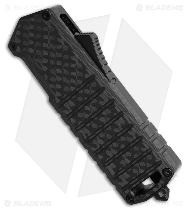 Tekto Knives A2 Badger Tanto OTF Automatic Knife Carbon Fiber (1.9" Black)