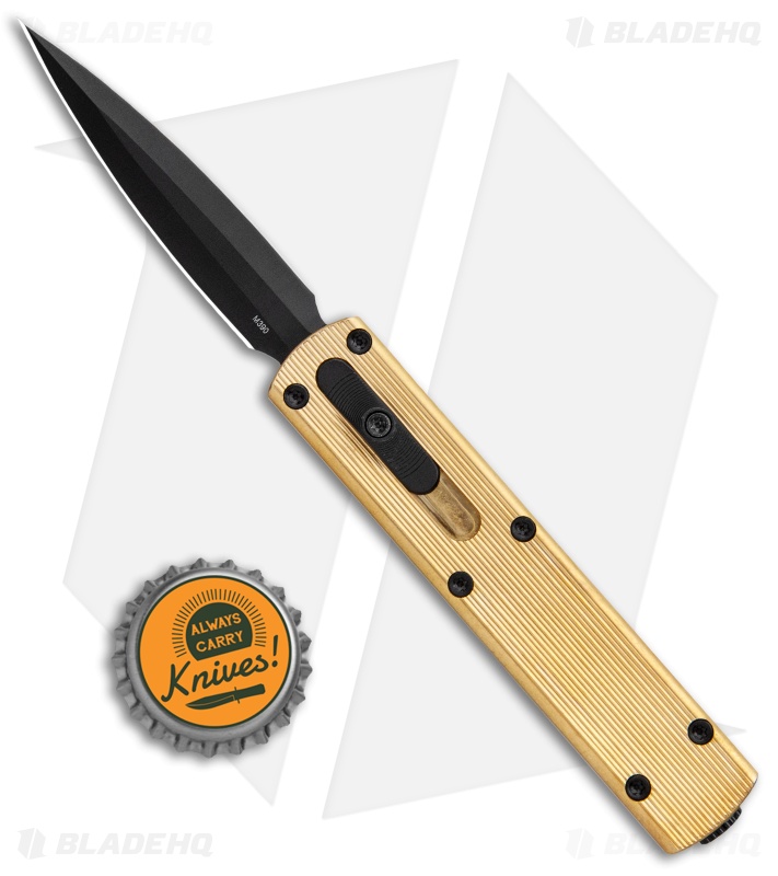D Rocket Design Zulu Spear - D/A OTF Knife | Bronze-Aluminum + Black