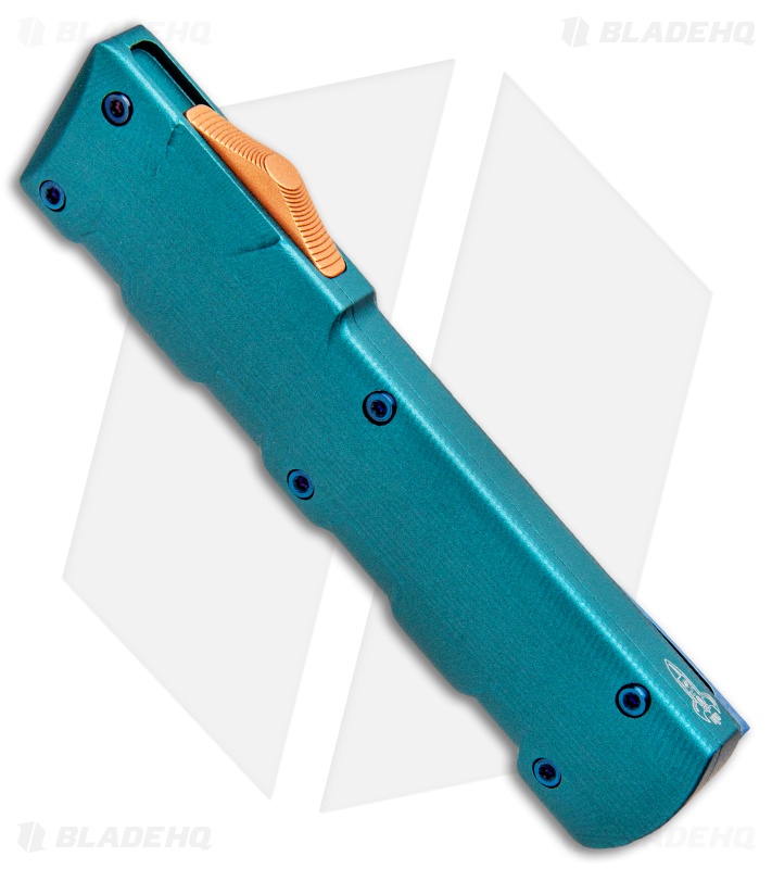D Rocket Designs FIN D/A OTF Automatic Knife Green/Gold (2.75" Satin)
