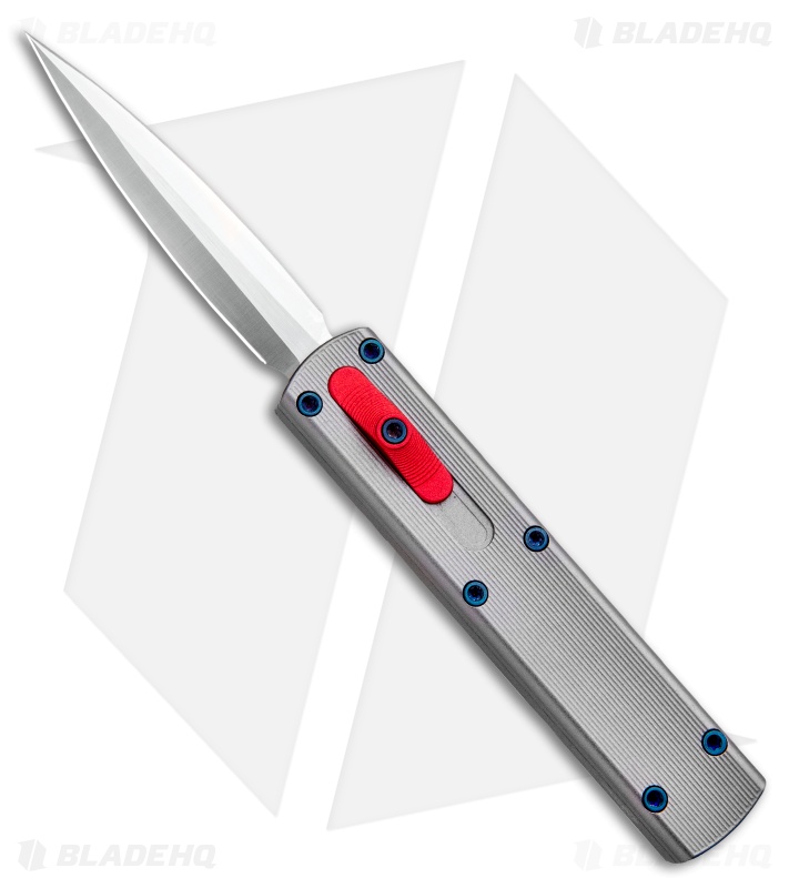D Rocket Design Zulu Spear D A OTF Automatic Knife Gray Red