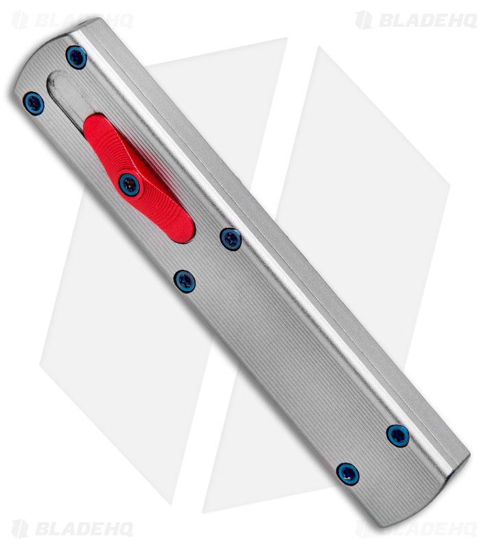 D Rocket Design Zulu Spear D A OTF Automatic Knife Gray Red