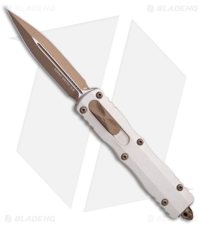 Microtech Dirac Delta D/E OTF Knife Champagne | Burnt Bronze