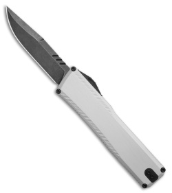 Axial Shift Gen III Clip Point OTF Knife Gray Aluminum (3.5" Blackwash)