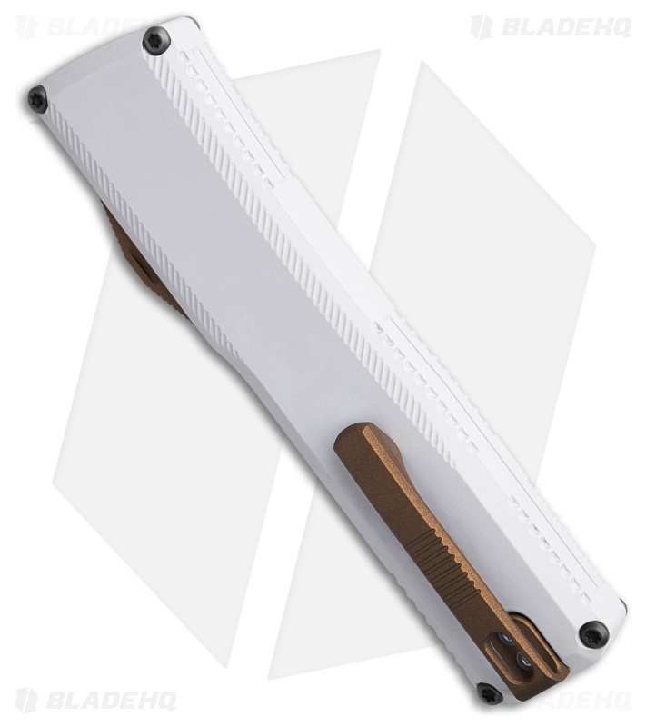 Axial Shift Gen III Clip Point OTF Knife Hidden White Aluminum (3.5" Stonewash)
