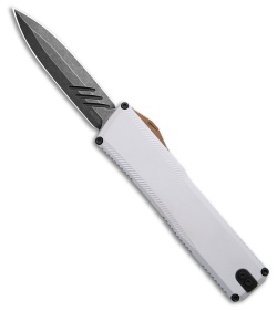 Axial Shift Gen III D/E OTF Knife Hidden White Aluminum (3.5" Blackwash)