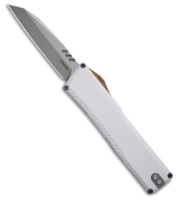 Axial Shift Gen III Wharncliffe OTF Knife Hidden White Aluminum (3.5" Stonewash)