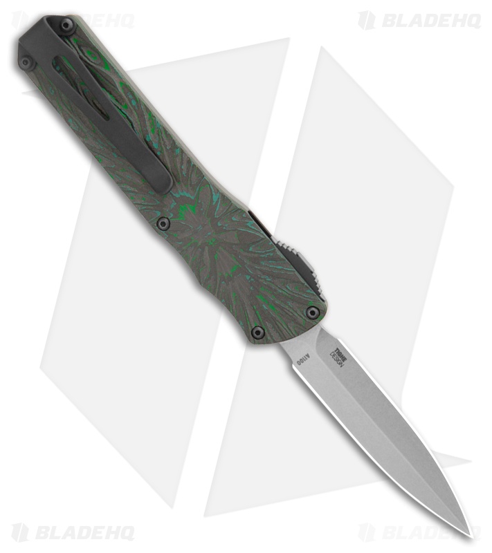 CRKT Twist Tighe D/A MagnaCut OTF Knife Green/Black CF (2.65" SW) A1100