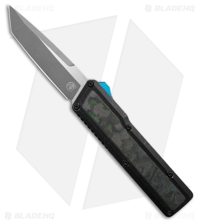 Chaves Dissident OTF Tanto Knife Black Battleworn Al/Kelp Carbon Fiber (3.8" SW)