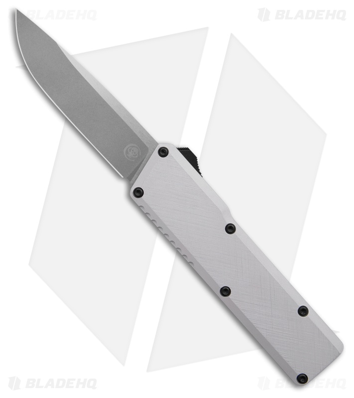 Chaves Dissident OTF DP Knife Clearcoat Crosshatch Aluminum (3.7" Dark SW)