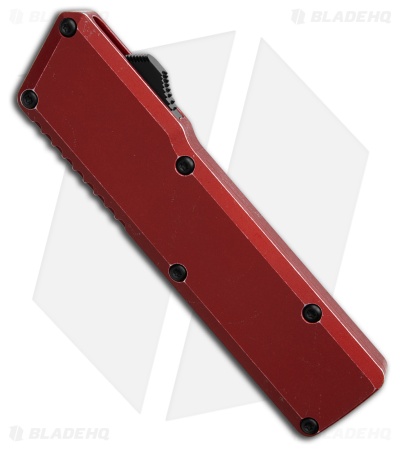 Chaves Dissident OTF Tanto Knife Red Battleworn Crosshatch Al (3.7" Two-Tone)