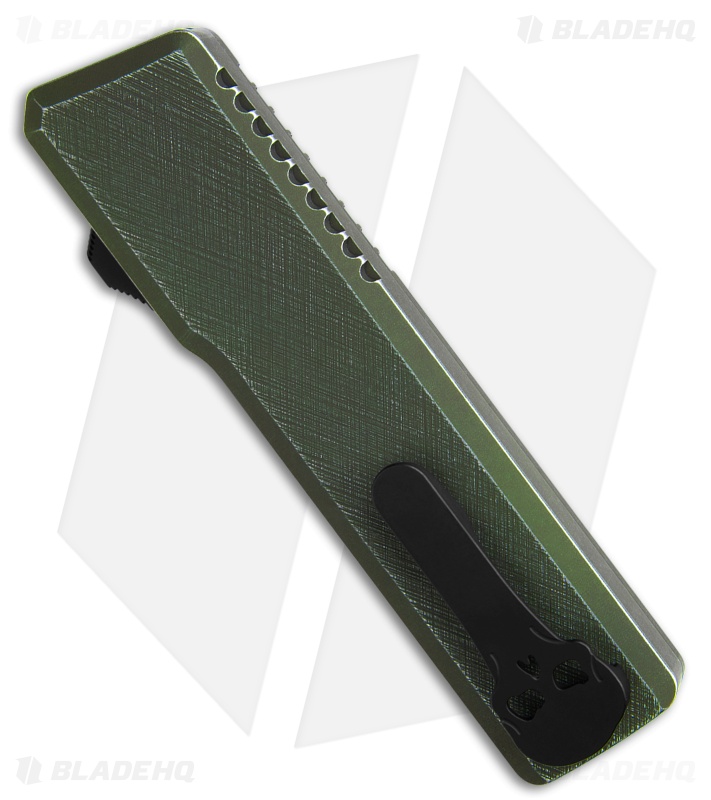 Chaves Dissident OTF Drop Point Knife Green Battleworn Aluminum (3.7" Two-Tone)