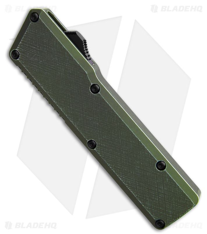 Chaves Dissident OTF Drop Point Knife Green Battleworn Aluminum (3.7" Two-Tone)