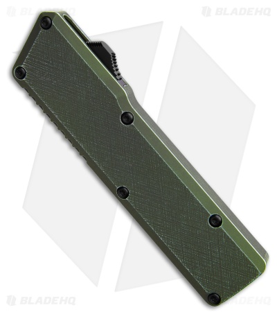 Chaves Dissident OTF Drop Point Knife Green Battleworn Aluminum (3.7" Two-Tone)