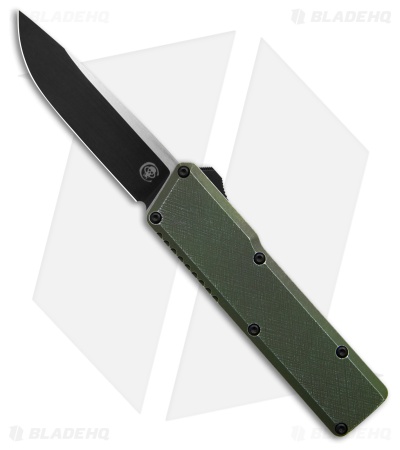 Chaves Dissident OTF Drop Point Knife Green Battleworn Aluminum (3.7" Two-Tone)