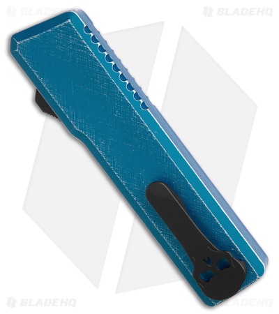 Chaves Dissident OTF Drop Point Knife Battleworn Blue Crosshatch Al (3.7" SW)