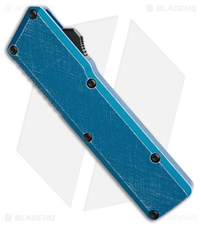 Chaves Dissident OTF Drop Point Knife Battleworn Blue Crosshatch Al (3.7" SW)