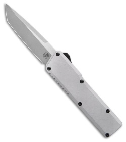 Chaves Dissident OTF Tanto Knife Clearcoat Crosshatch Aluminum (3.7" SW)