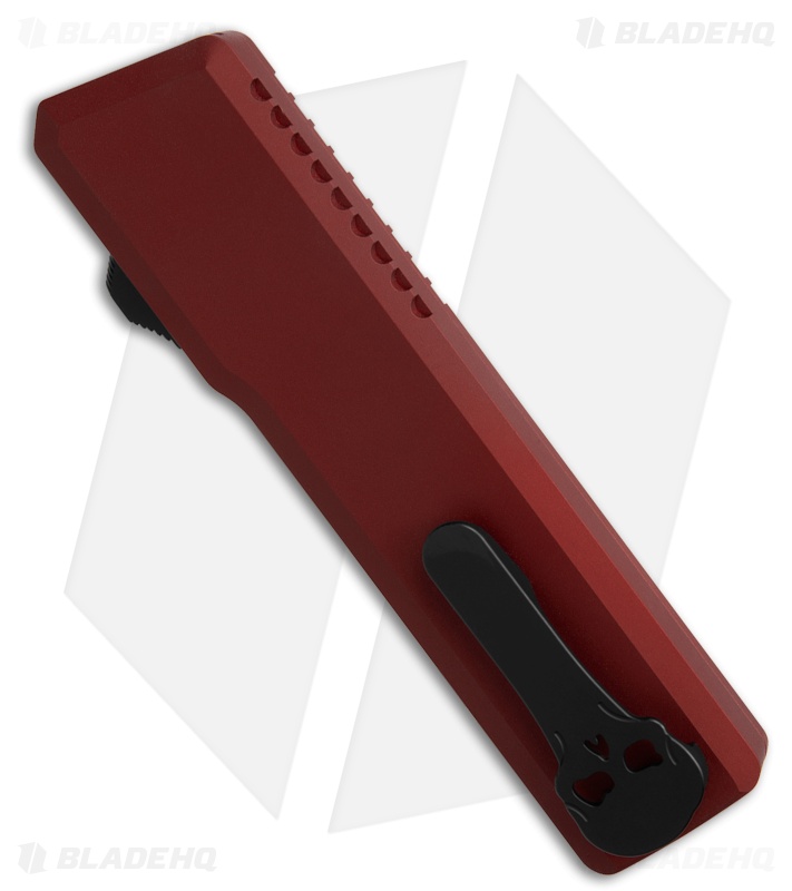 Chaves Dissident OTF DP Knife Flat Red Crosshatch Aluminum (3.7" Two-Tone)