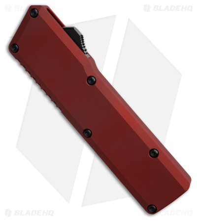 Chaves Dissident OTF DP Knife Flat Red Crosshatch Aluminum (3.7" Two-Tone)