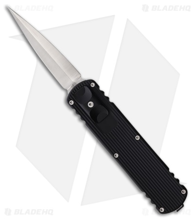D Rocket Design Zulu Spear Dagger D/A OTF Automatic Knife Black Al (2.75" Satin)
