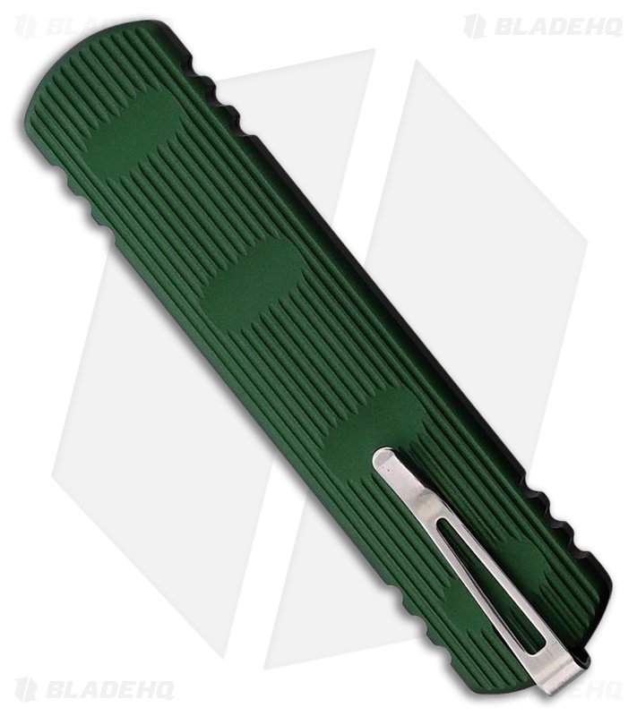 D Rocket Design Zulu Spear Dagger D/A OTF Automatic Knife Green Al (2.75" Satin)
