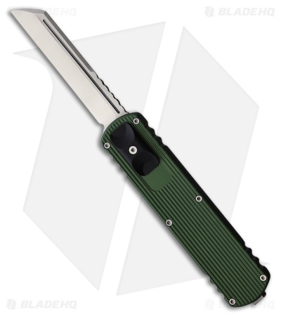 D Rocket Design Zulu Spear Wharncliffe D/A OTF Auto Knife Green Al (2.75" Satin)