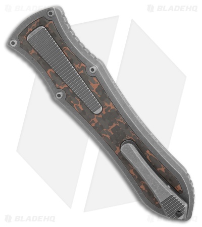 G&G Hawk Custom Deadlock Model C OTF Knife Snakeskin CF/SW Ti (3.5" SW MagnaCut)