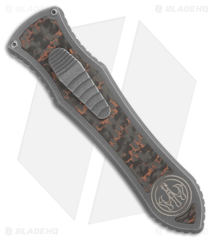 G&G Hawk Custom Deadlock Model C OTF Knife Snakeskin CF/SW Ti (3.5" SW MagnaCut)