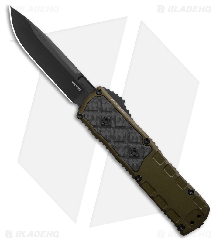 Guardian Tactical APEX S/E OTF Knife OD Green Al/CF (3.5" Black MagnaMax)