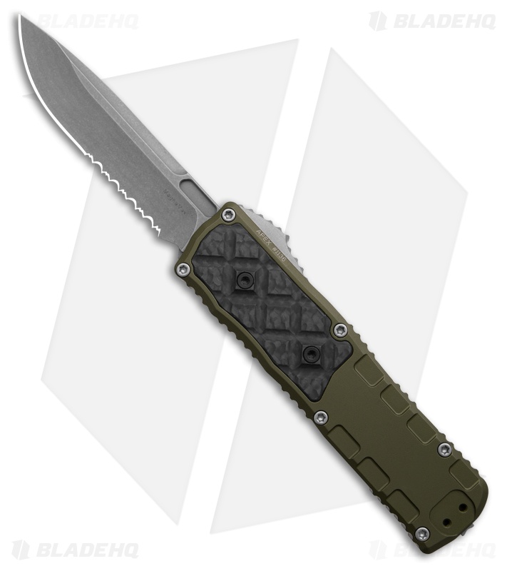 Guardian Tactical APEX S/E OTF Knife OD Green Al/CF (3.5" SW Serr MagnaMax)