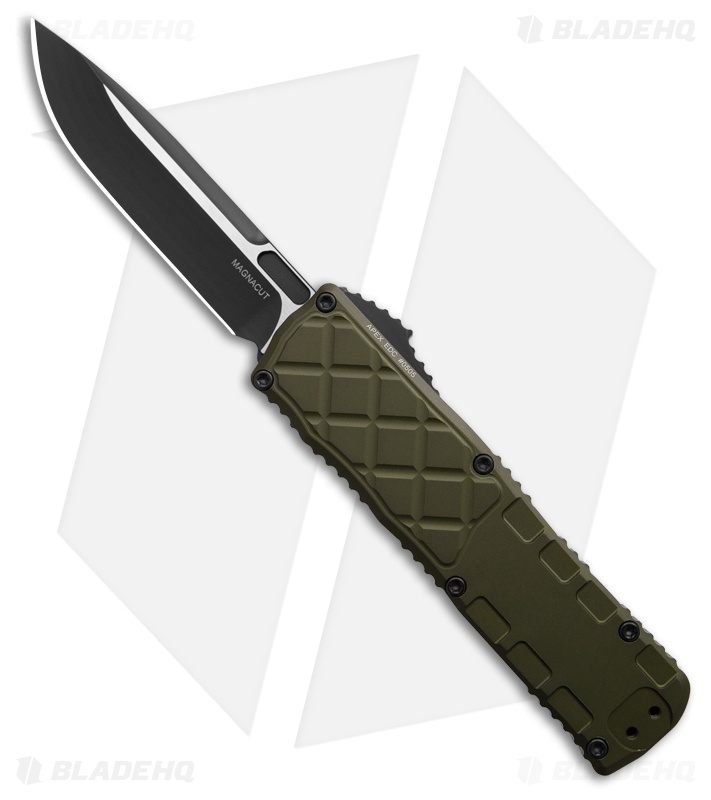 Guardian Tactical APEX S/E OTF Knife OD Green Aluminum (3.5" Two-Tone MagnaCut)