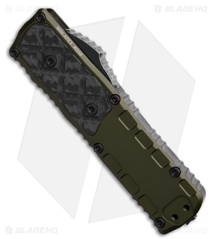 Guardian Tactical Mini APEX S/E OTF Knife OD Green Al/CF (3.13" Dark SW)