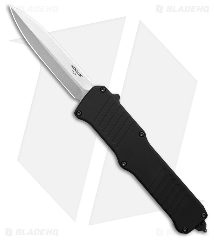 Hogue Incursion D/A OTF Automatic Knife Matte Black Al (3.9" Tumbled) 54060