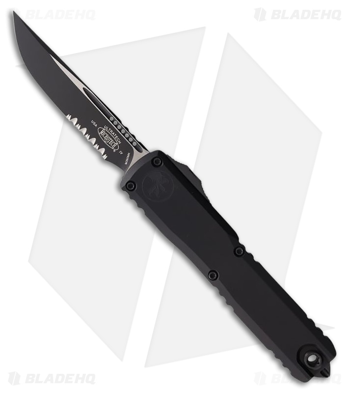Microtech Ultratech Gen IV S/E OTF Auto Knife Black Aluminum (3.5" Black Serr)